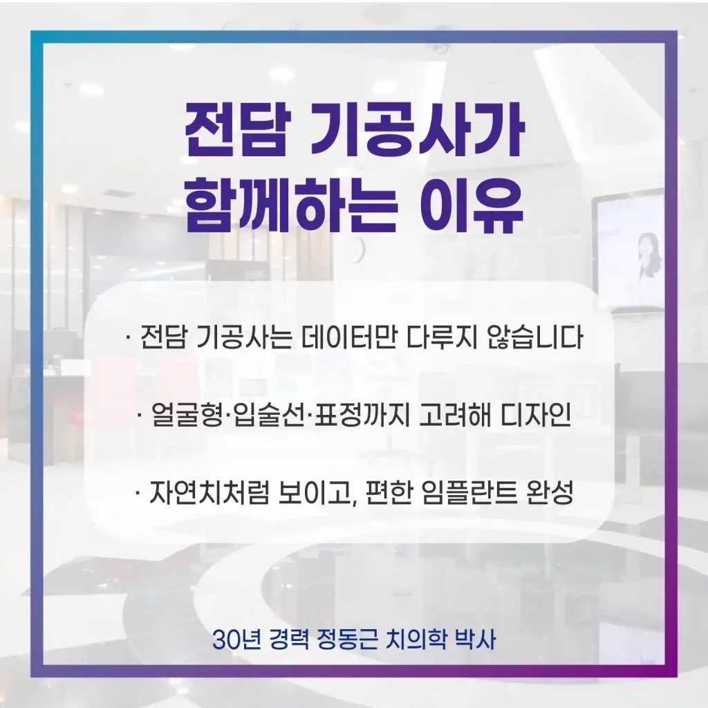 부산 컴퓨터분석임플란트 전담 기공사가 필요한 이유